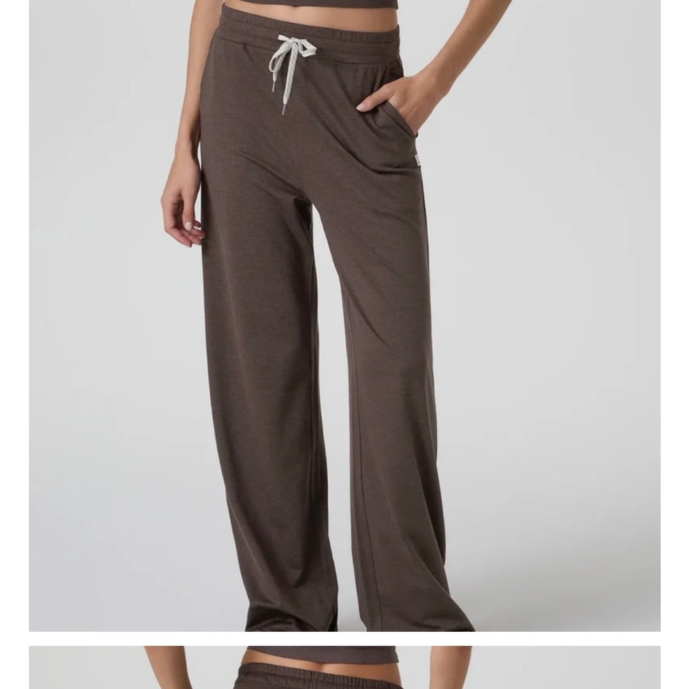 Vuori Halo Essential Brown Wide-Leg Pants